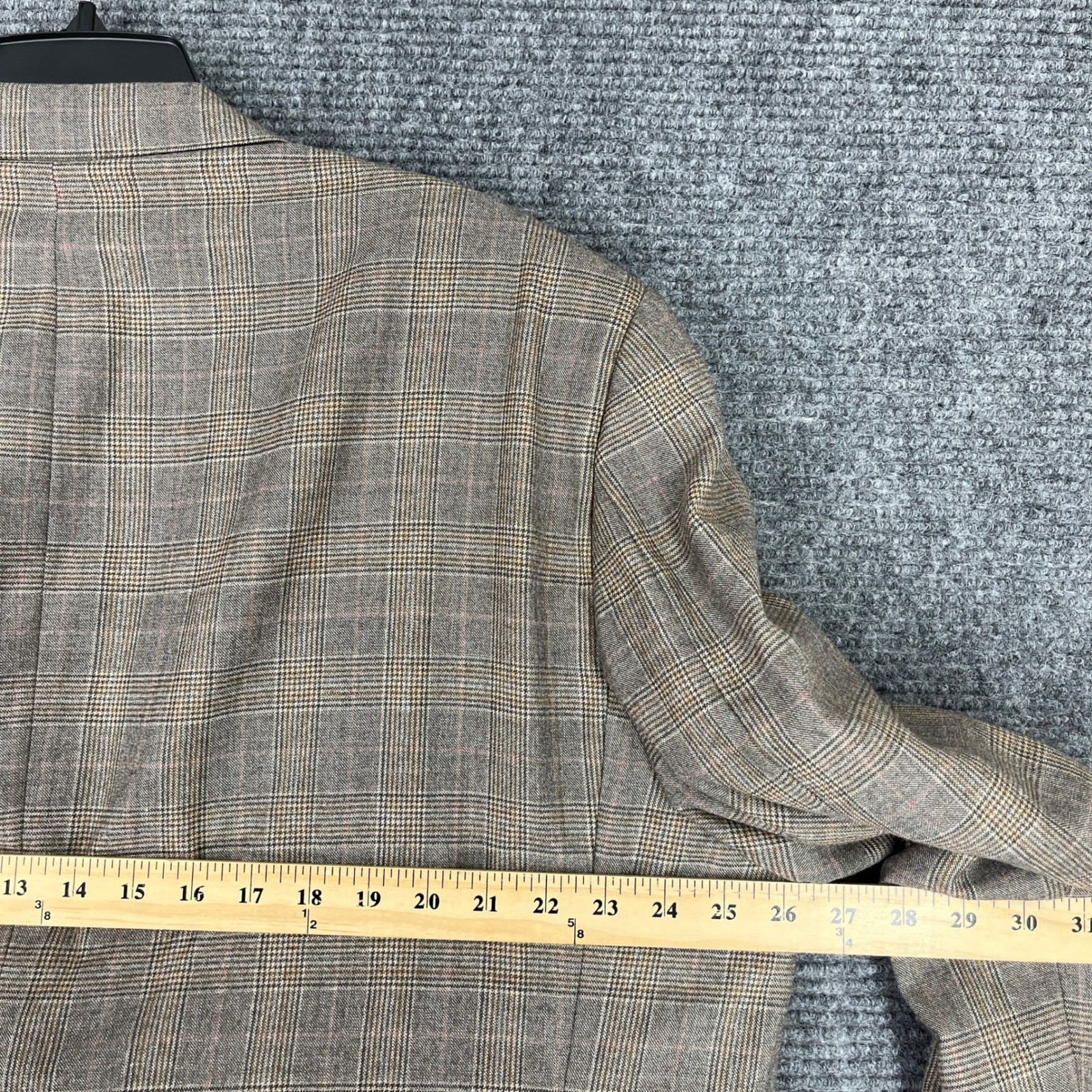 Samuelsohn Sport Coat Blazer 52L E.Thomas Wool Cashmere Glen Plaid Suit Jacket