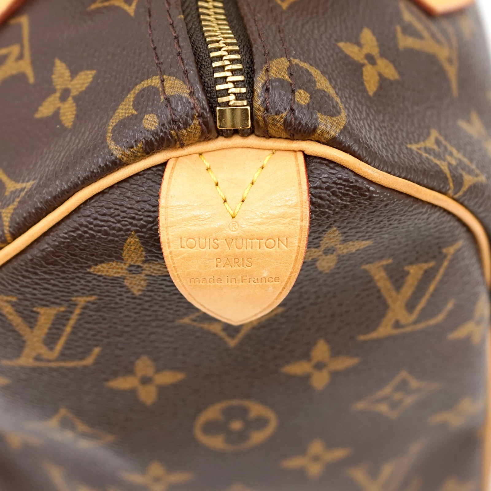 LOUIS VUITTON Speedy 25 Handbag Purse Monogram Canvas M41528 SP1068 w/Padlock