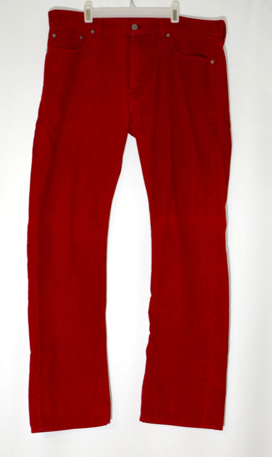 Levi’s 514 Men’s Red Corduroy Slim Fit Straight Leg Jeans Size 36×32
