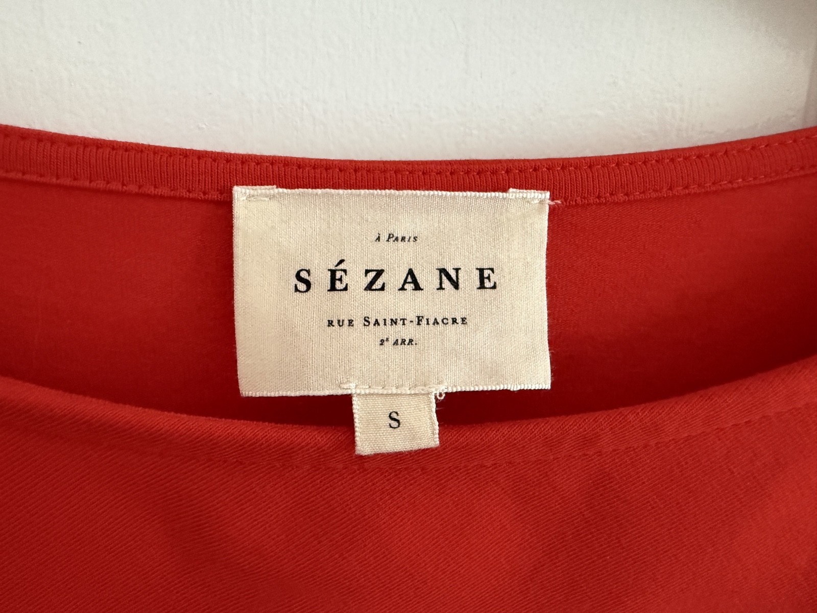 Sézane Short Pippa Dress in Coral Size Small