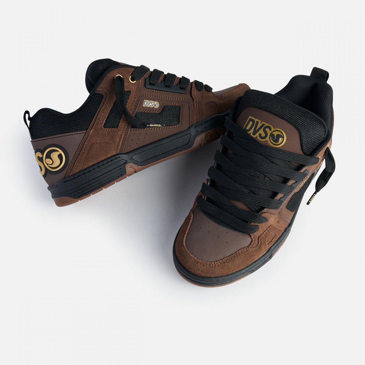 DVS Men’s Comanche Brown/Black/Gold – DV01312210, Brown/Black/Gold