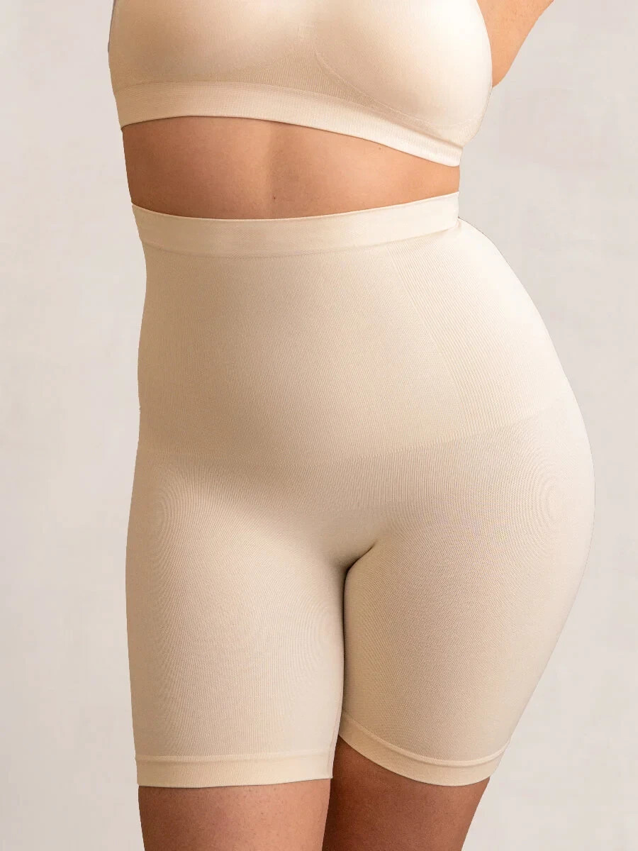 Empetua by Shapermint Women’s Size Small Beige High-Waisted Shaper Short