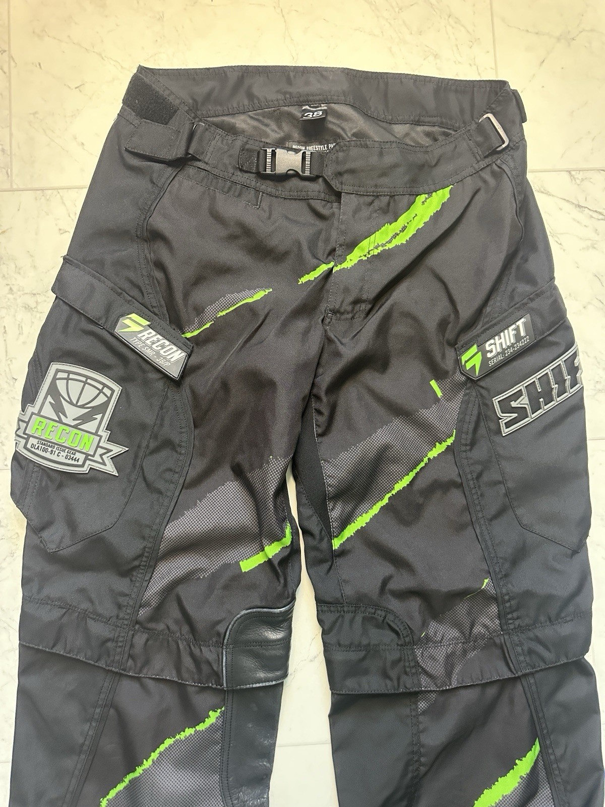 Vintage Shift Recon Freestyle Pant Mens 38 Black Cargo Moto Gorpcore Streetwear