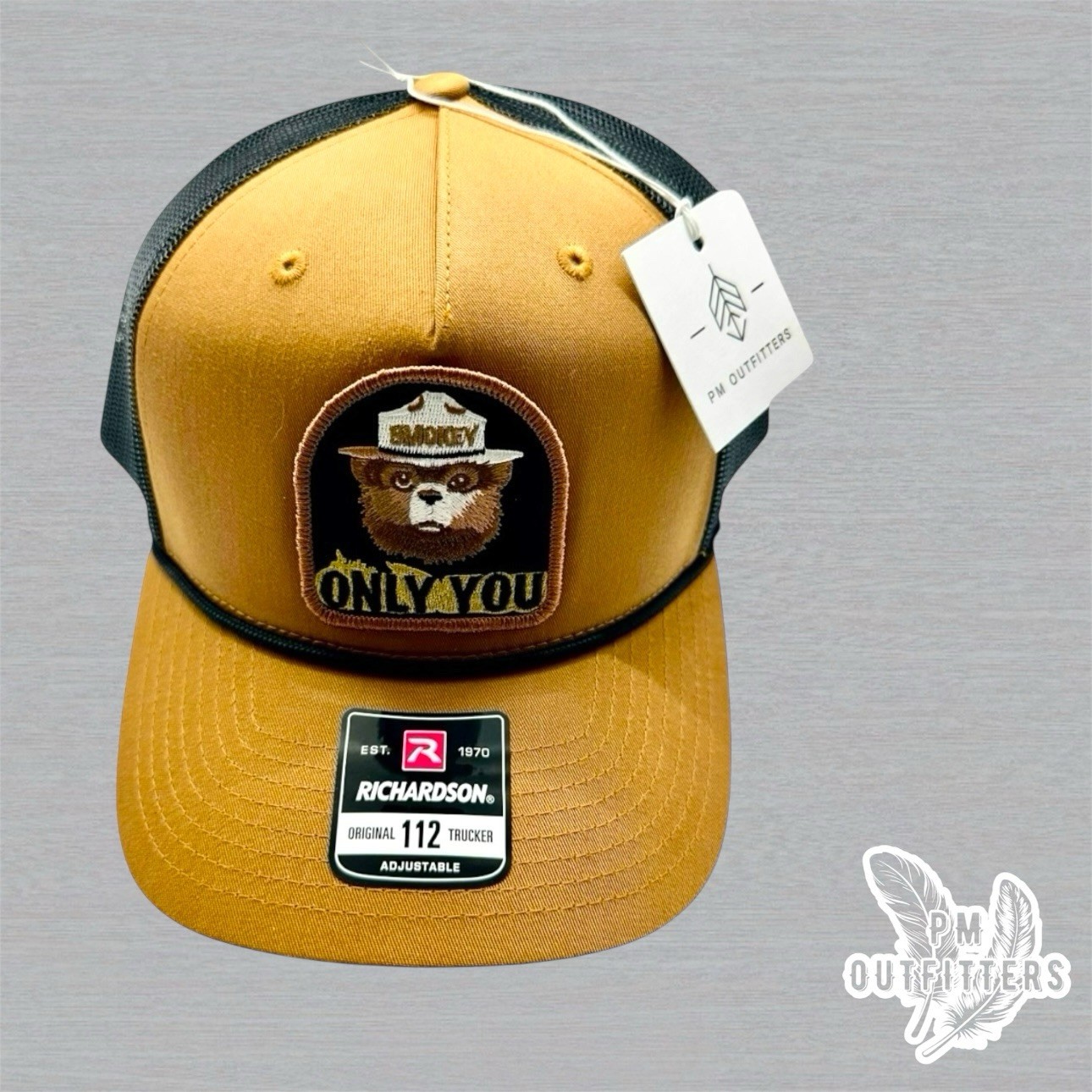 Vintage Retro Smokey Bear “Only You” Patch Richardson 112 Rope Trucker Hat