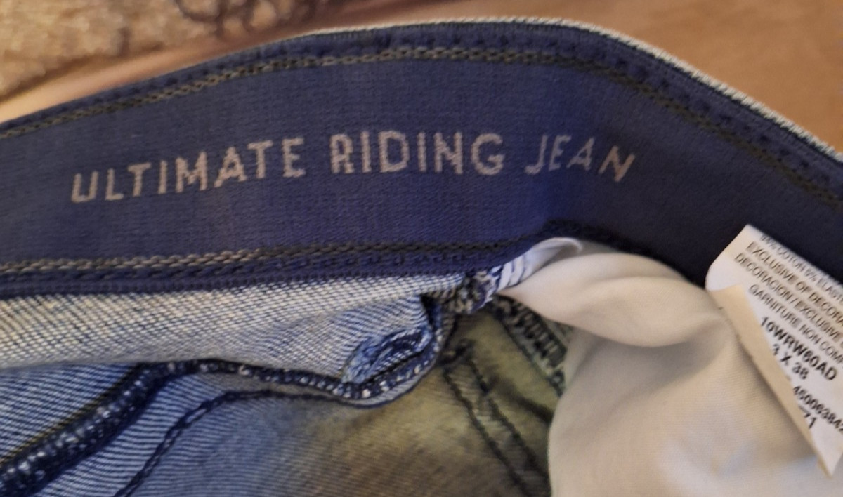 Wrangler Jeans Womens 3×38 Blue Willow Ultimate Riding Jean Stretch Denim NEW