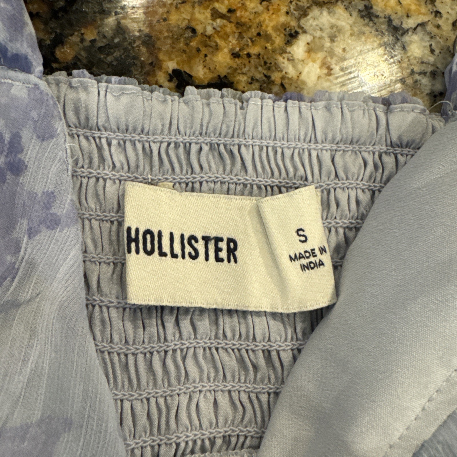 Hollister blue floral Adjustable Straps blouse small women’s NEW
