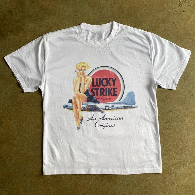 Lucky Strike Retro GRAPHIC UNISEX T-SHIRT S-5XL Full Size Tee