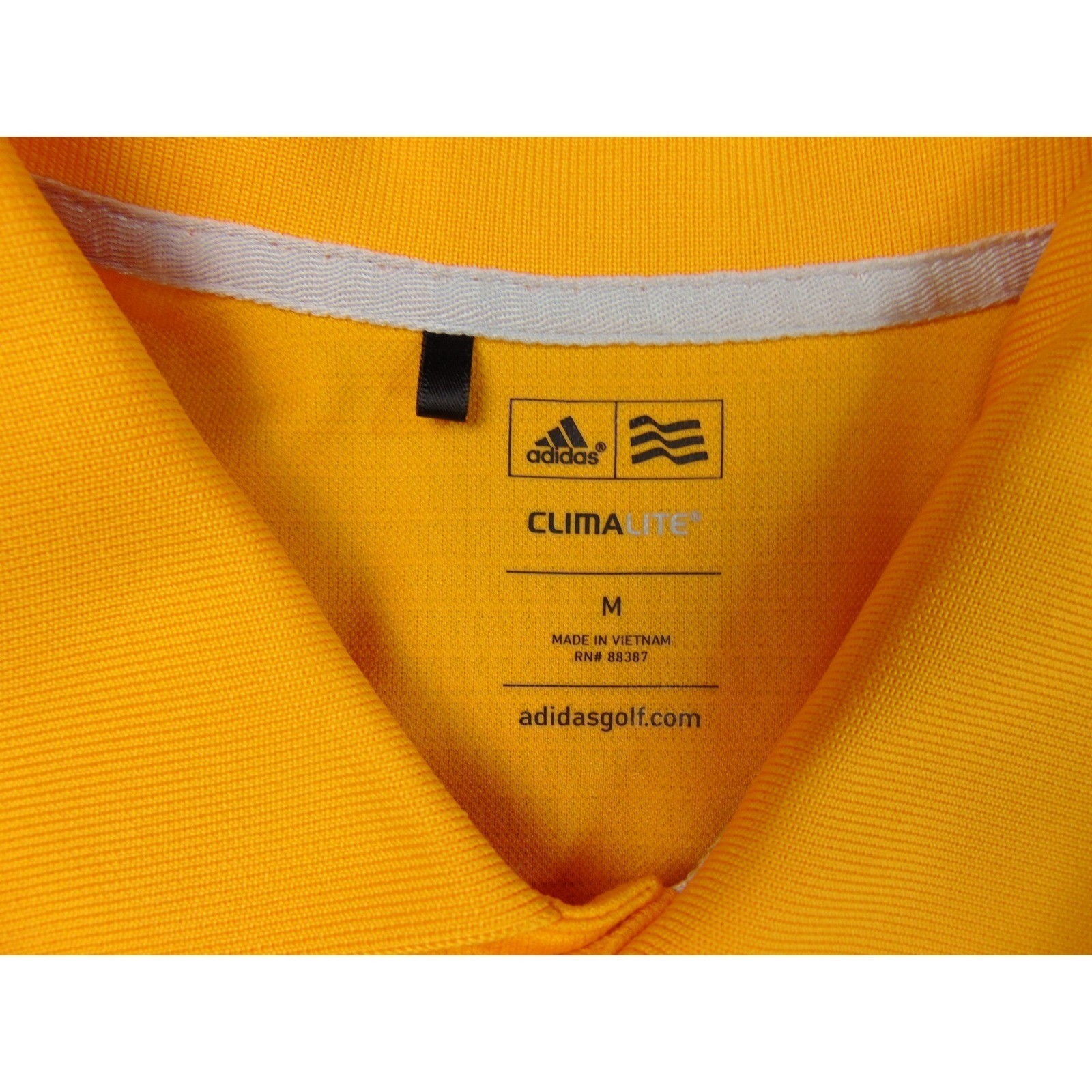 Kennesaw State Owls Polo Mens Medium Adidas Yellow Solid Climalite Golf