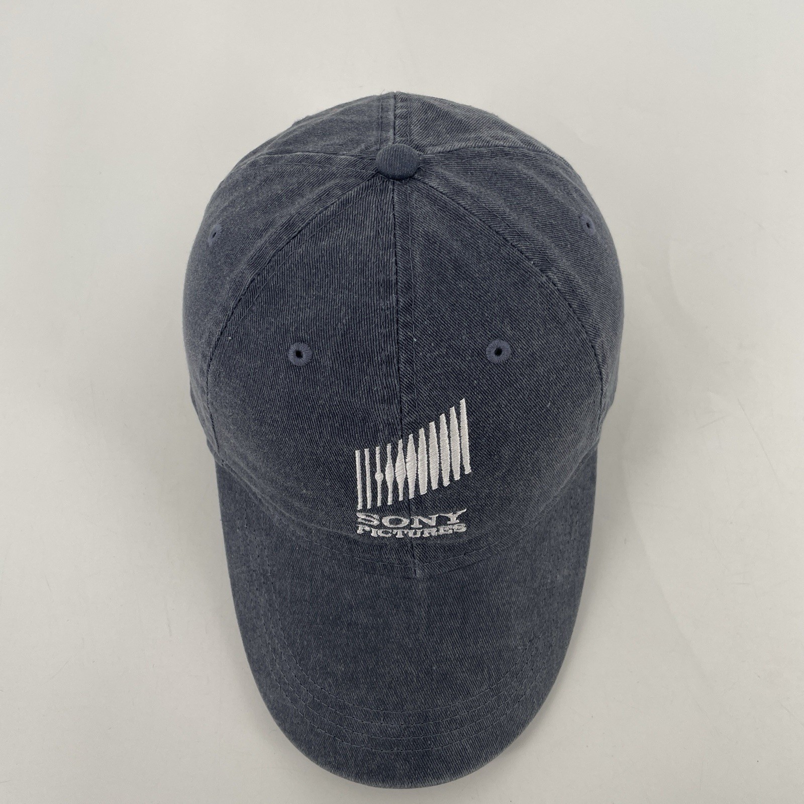 Vintage Sony Pictures Hat in Slate Gray – StrapBack Cap – Embroidered Logo