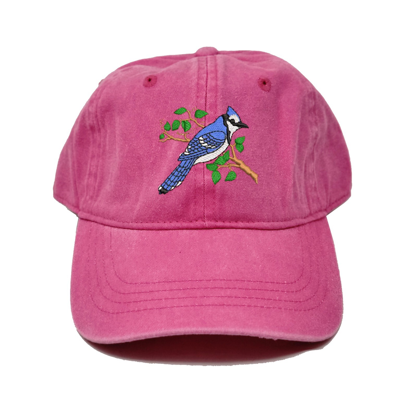 Blue jay bird embroidered dad hat, Blue jay bird embroidered cap custom make cap