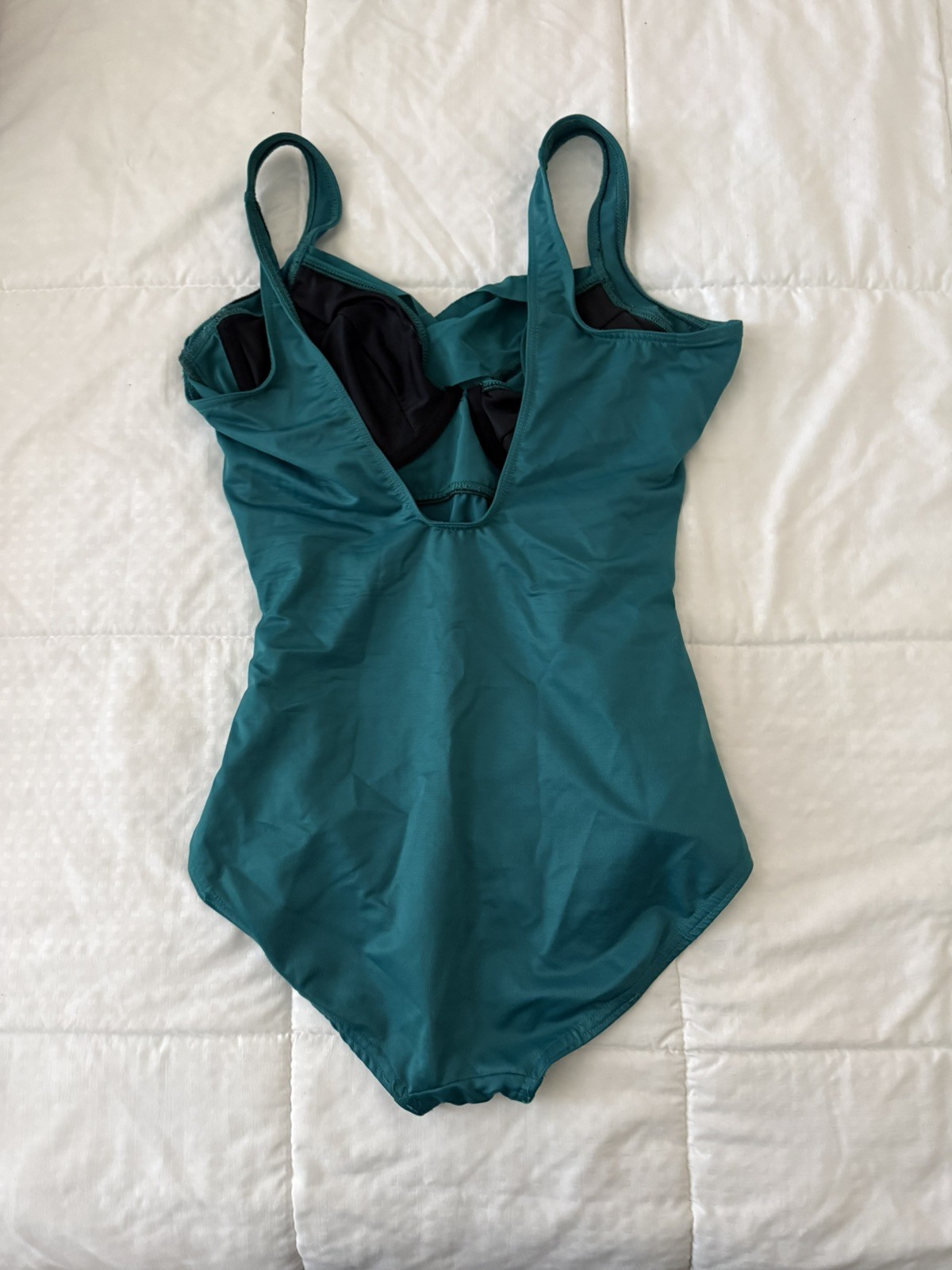 Miraclesuit Novel Ideas Bella Draped One Piece Swimsuit 8/10 Dark Teal Underwire