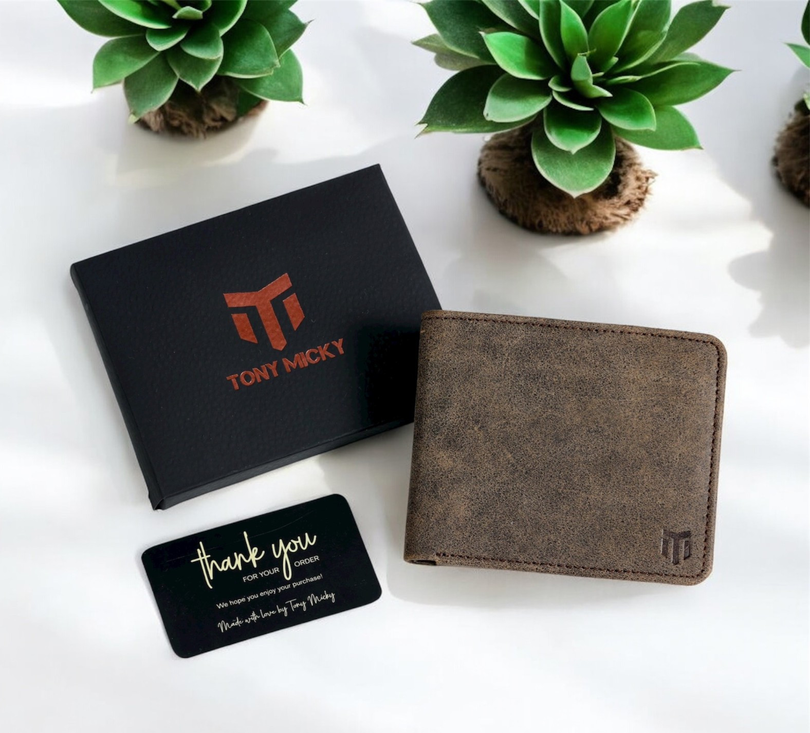 Genuine Slim Antique Leather Wallet For Mens Minimalist Bifold RFID Blocking