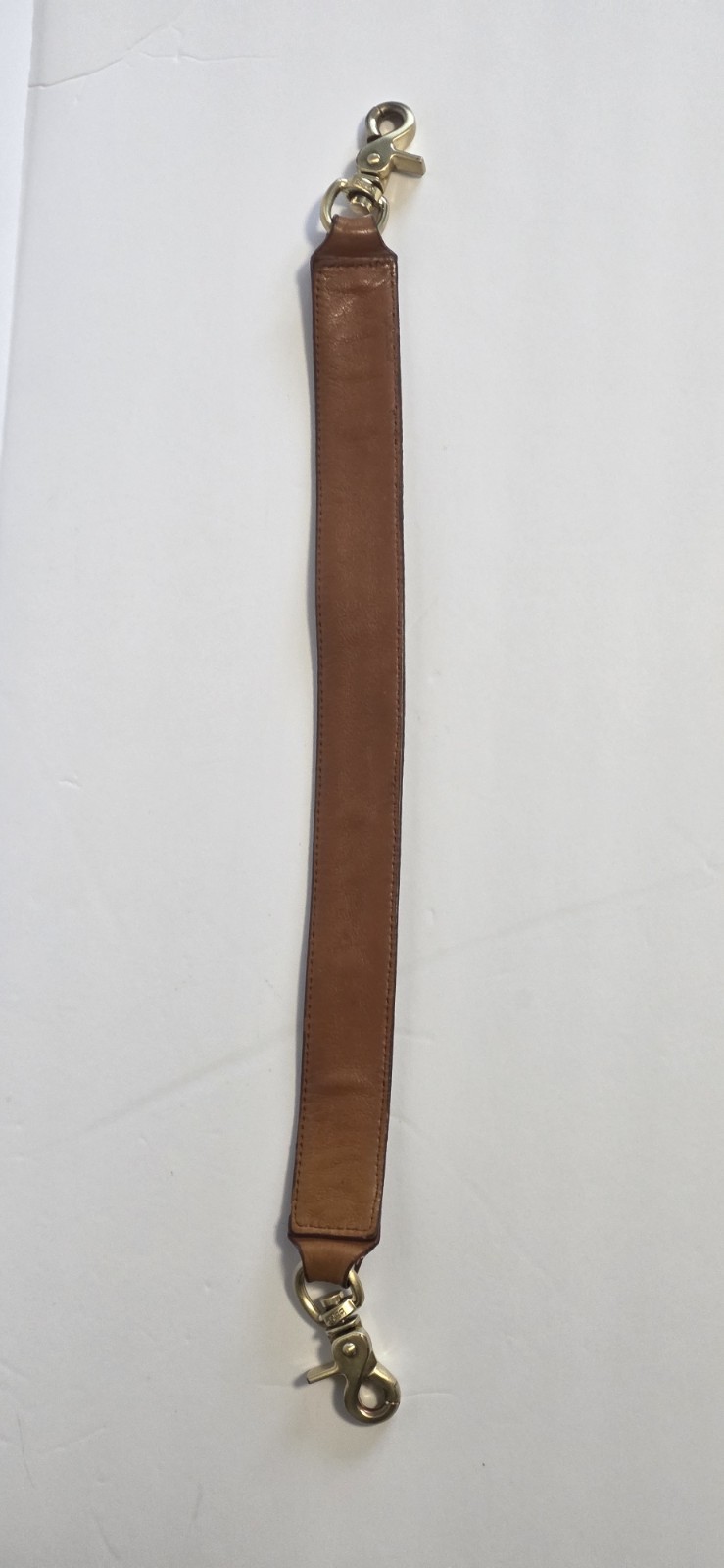 Botkier Tan Leather Zipper Accent Replacement Shoulder Strap Gold Tone Hardware