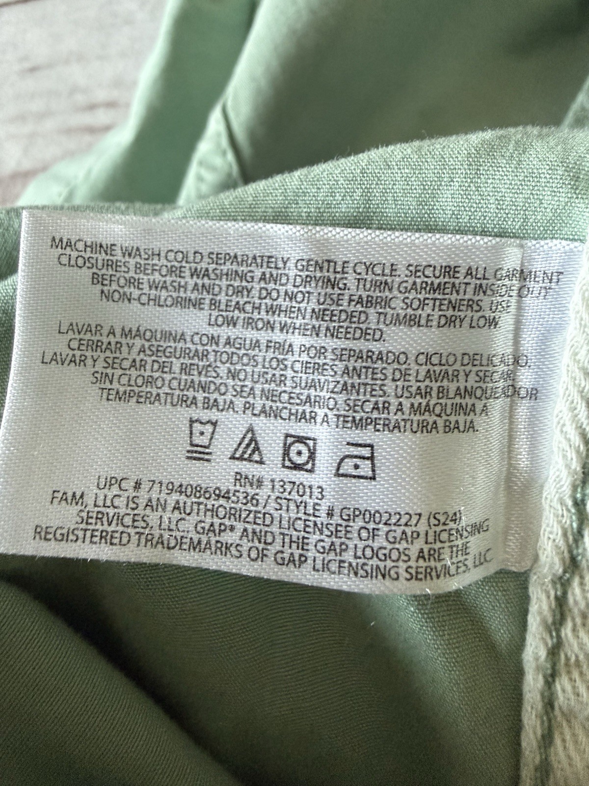 GAP Men’s Pull-On Chino Shorts Elastic Waist Stretch Cotton Mint Green Size XXL