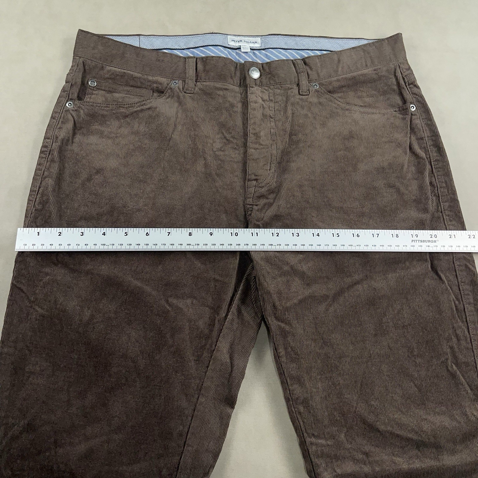Peter Millar Superior Soft Corduroy Five Pocket Pants Men’s 35×34 Casual Brown