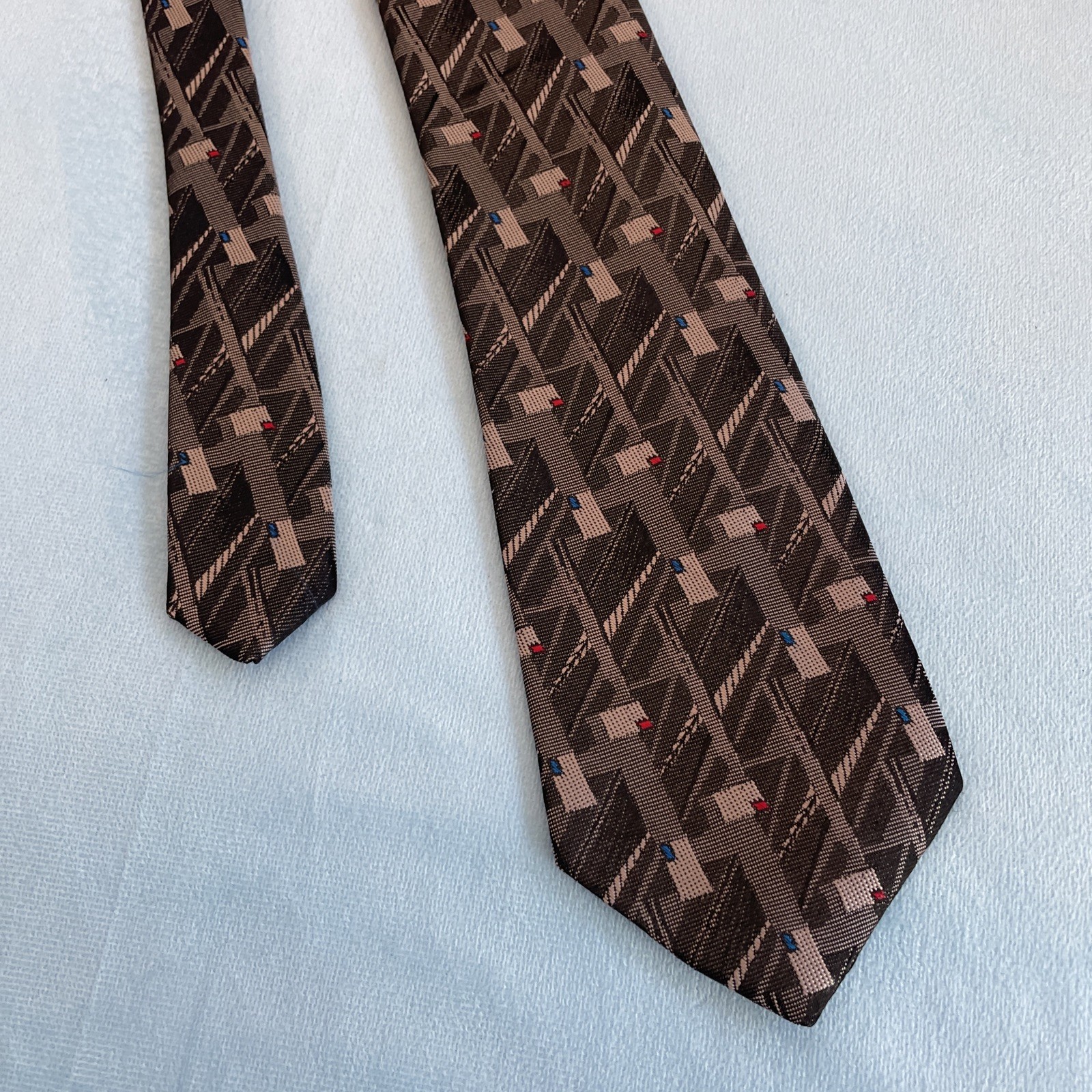TREVIRA Collection Vintage 90s Cybergoth Made USA Tie Gray Steel Punk 3″ 58″