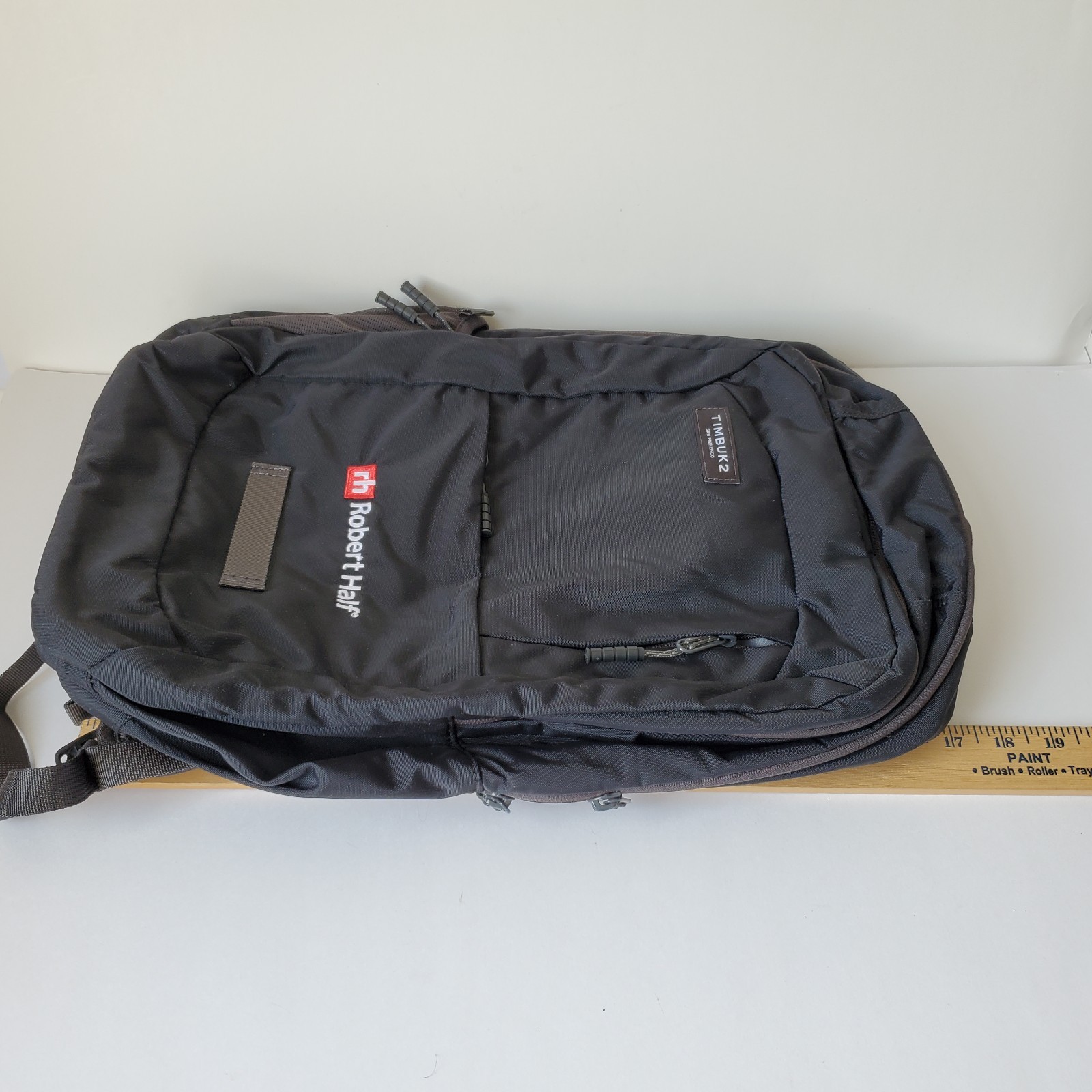 Timbuk2 Parkside Laptop Backpack Logo “Robert Half” Jet Black Travel Office Book