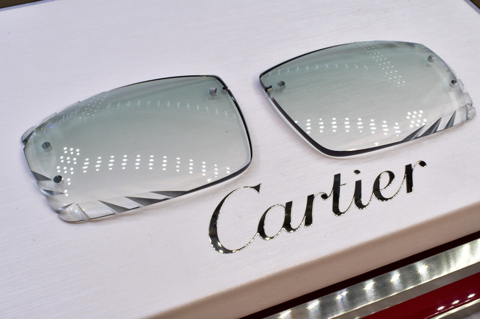 Cartier big c diamond cut lenses wood horn trivex Sunglasses ct0092o Green Smoke