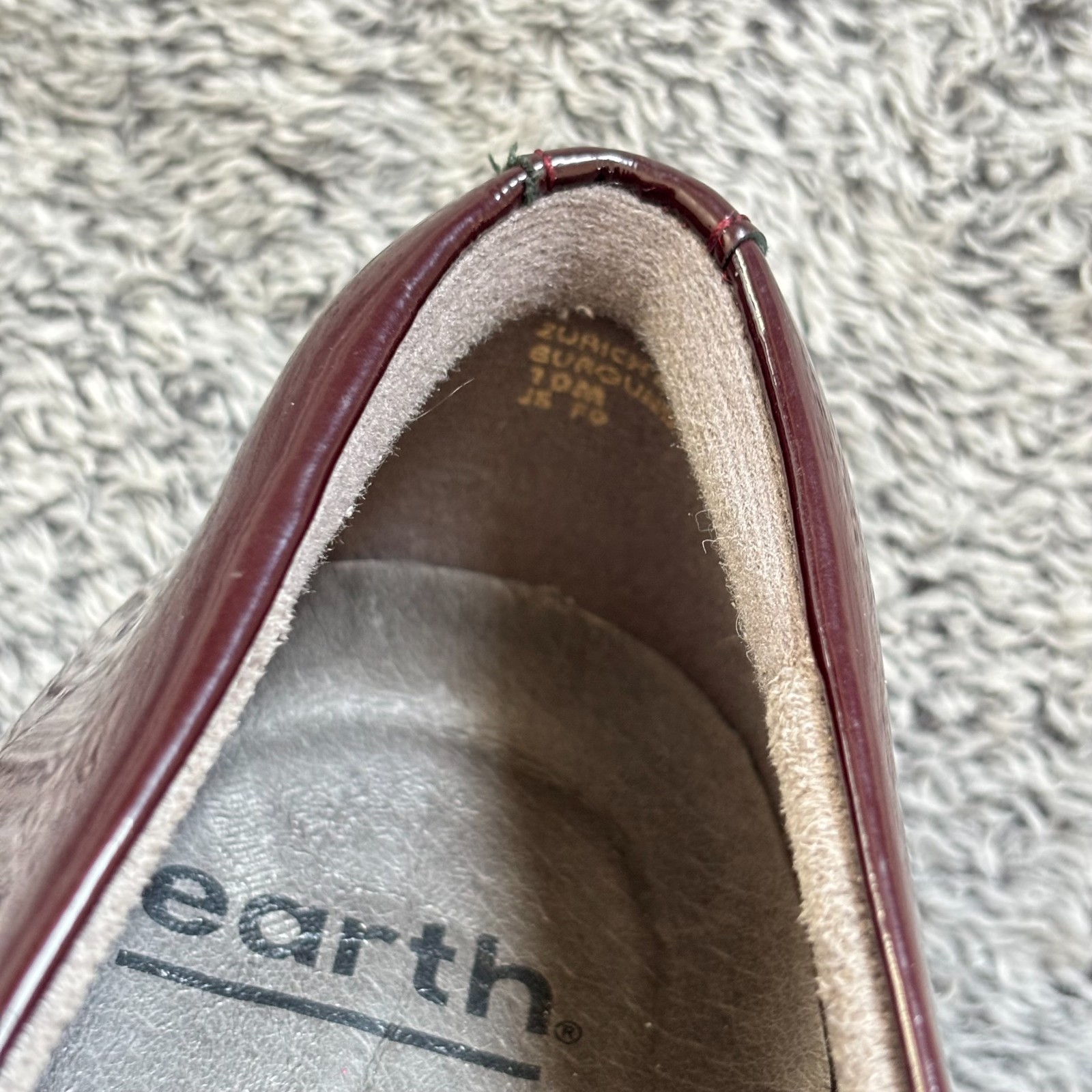 Earth Womens Shoes 10M Burgundy Preppy Old Money Church Career Academia 19033