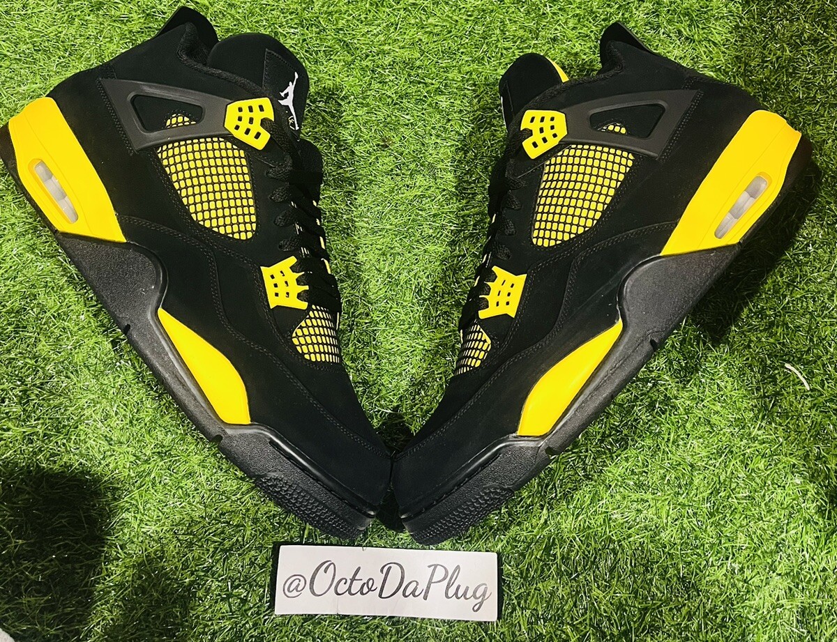Nike Air Jordan 4 Retro Thunder Yellow Mens Multi Sizes DH6927-017