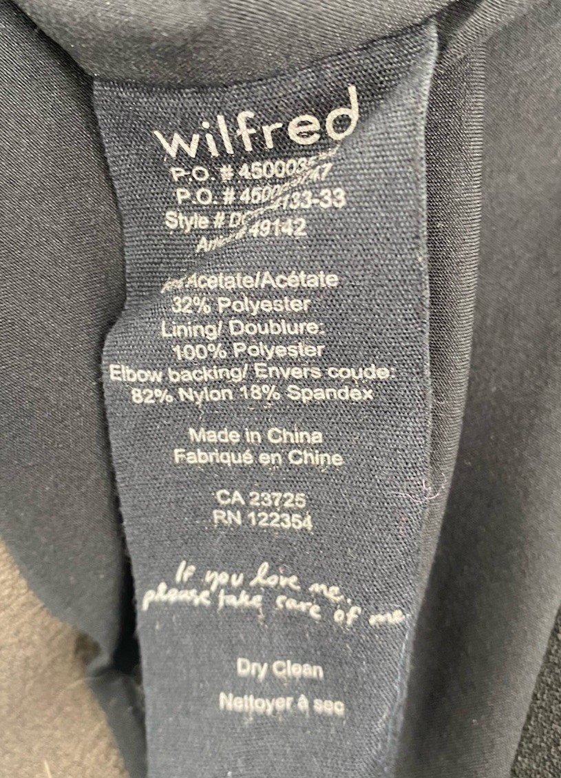 Wilfred Aritzia Moto Jacket Black Olive Khaki Women’s Size 2 (xs)