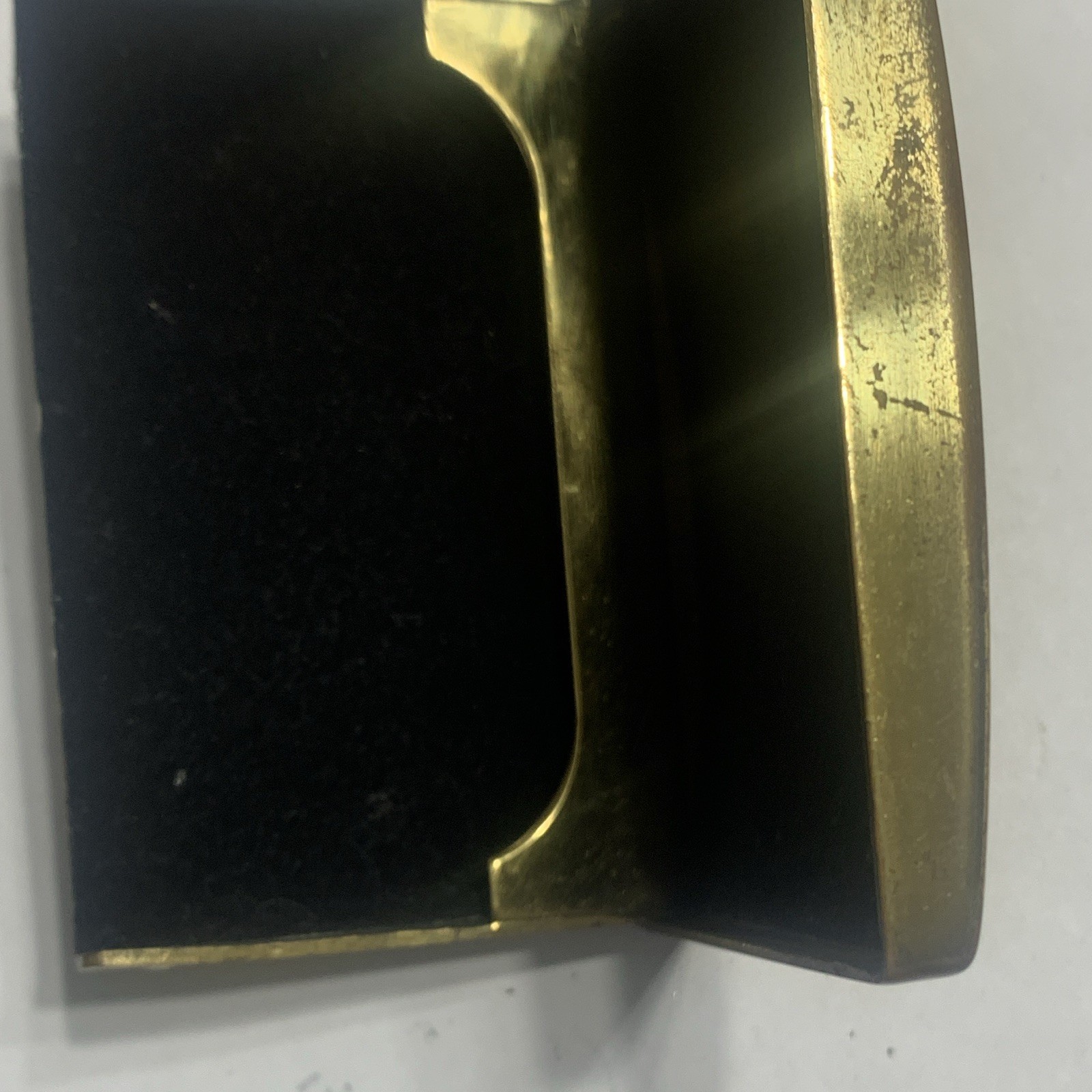 Gold Tone Engraved Floral Monogram Belt Buckle Hinged Back 1.5in 1985
