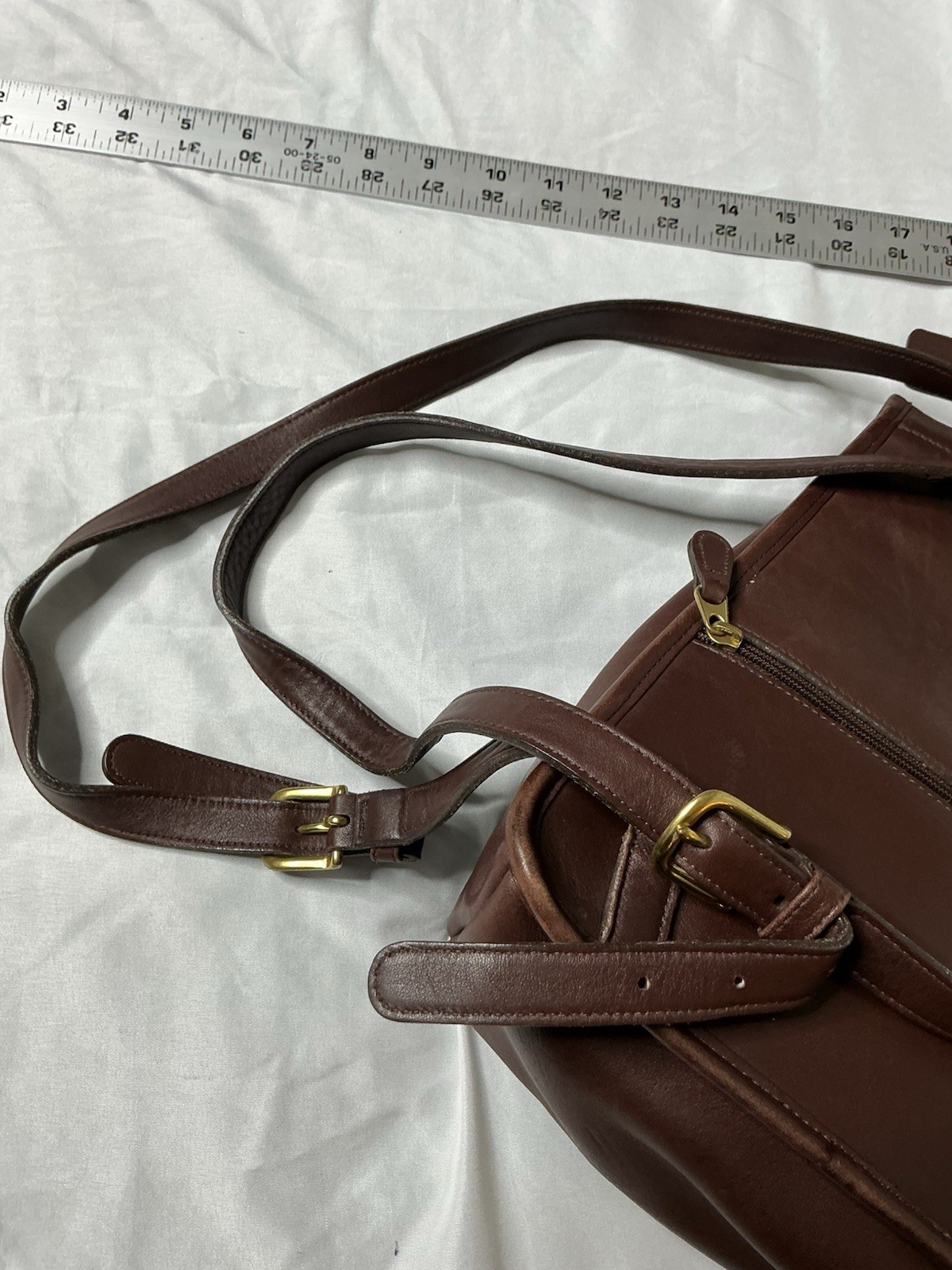 Vtg Coach Daypack 90’s Brown Leather 9791 Turn Lock