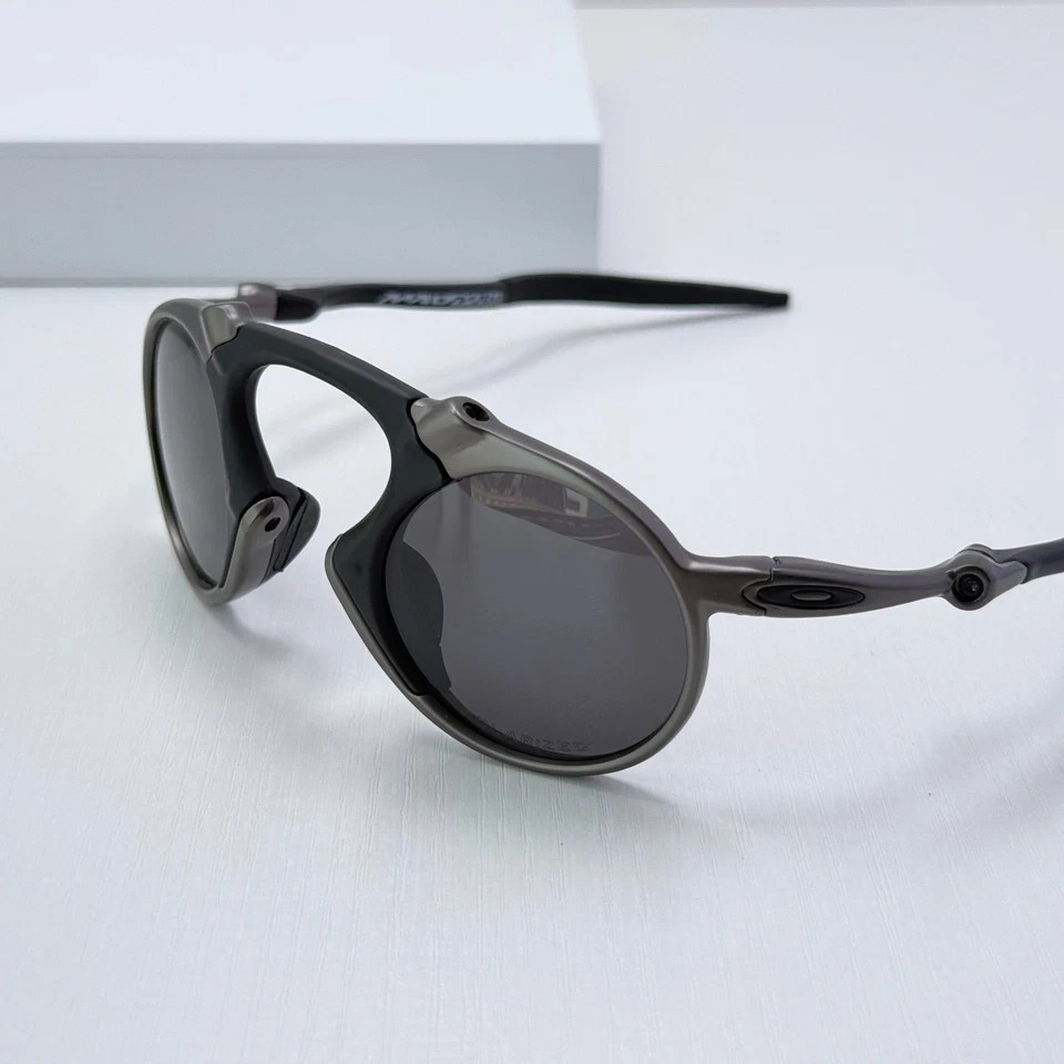 Oakley Madman OO6019 X-Metal Pewter Black Iridium Polarized New