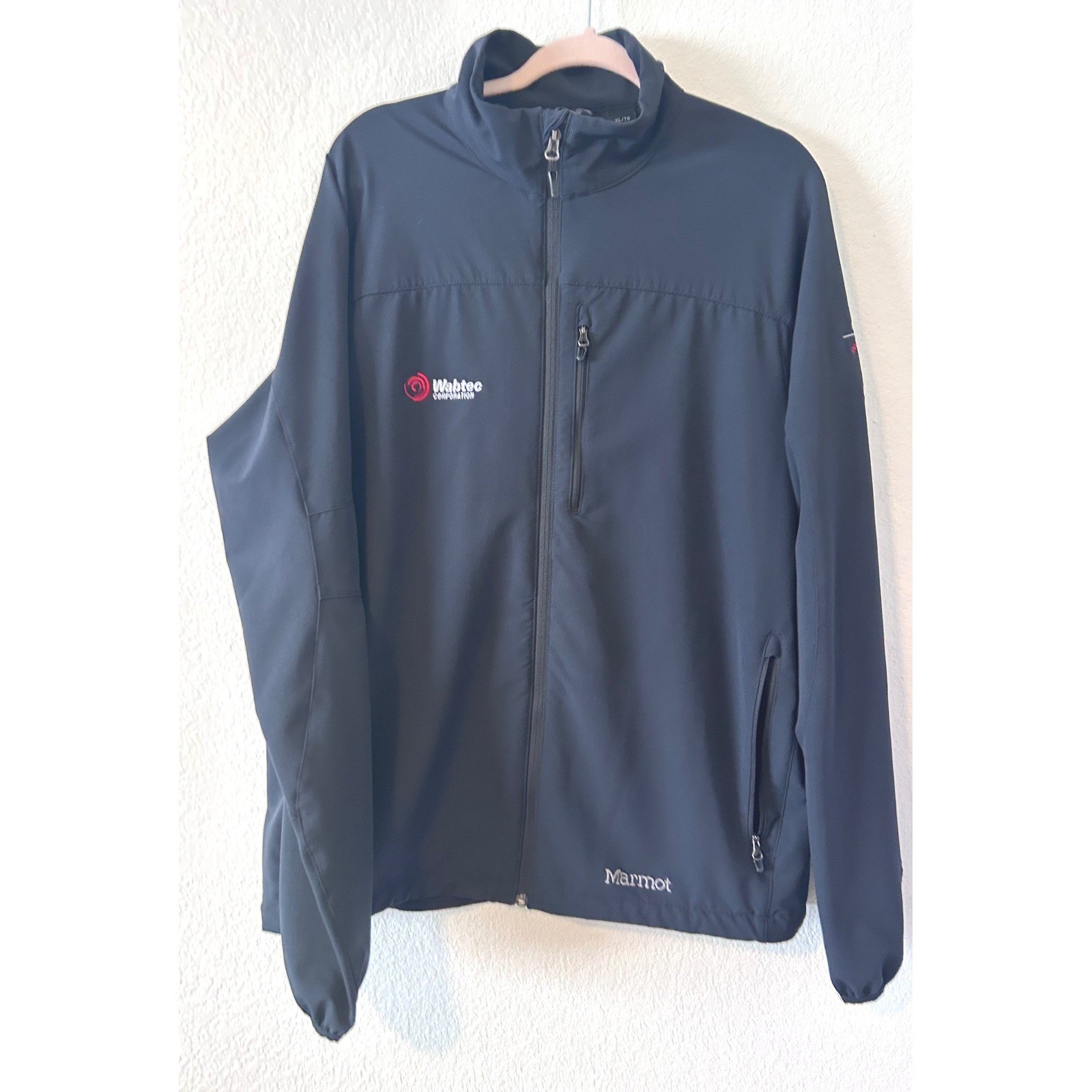 Marmot Softshell Lightweight Windbreaker Black Full Zip Jacket Men’s XL TG