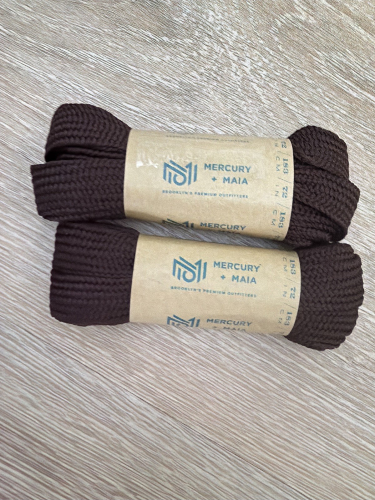 2 Pairs Mercury + Maia Thick Fat Shoelaces Brown Jumbo Wide Sneaker Laces 72”