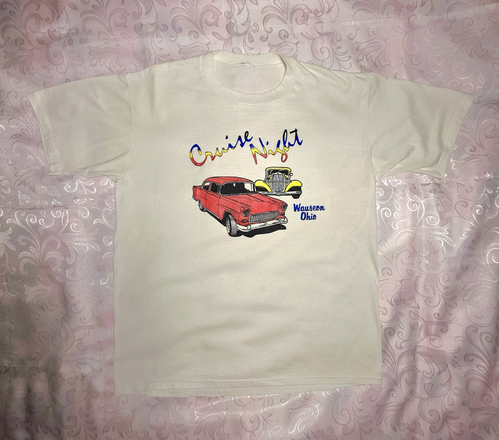 Vintage Late 90s Wauseon Ohio Cruise Night Tshirt Mens XL Classic Cars Hot Rods