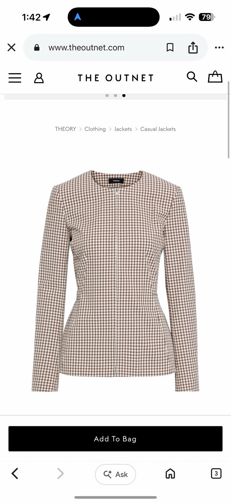 Theory Jacket Blazer, XS