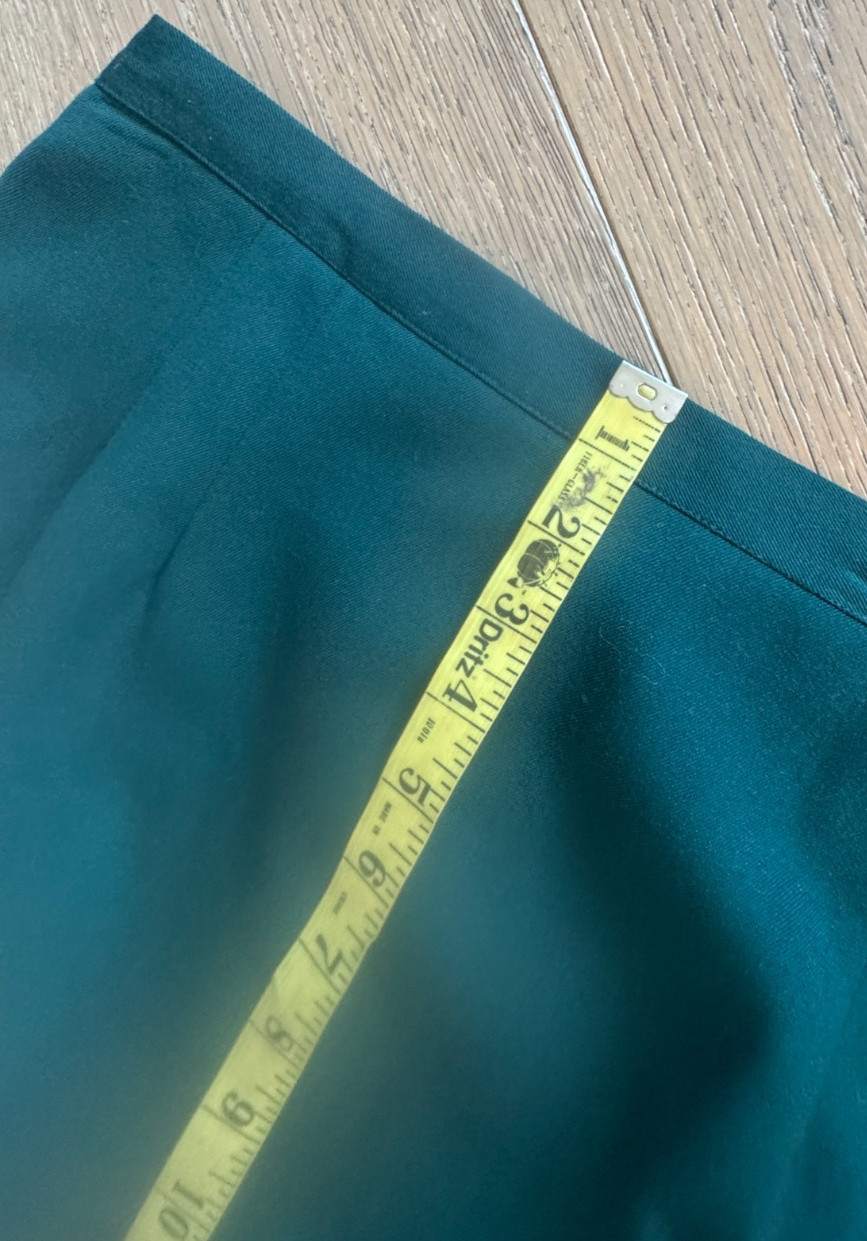 Vintage Easy Pieces New York Wool Long Skirt Women 12 14 Emerald Green Lined