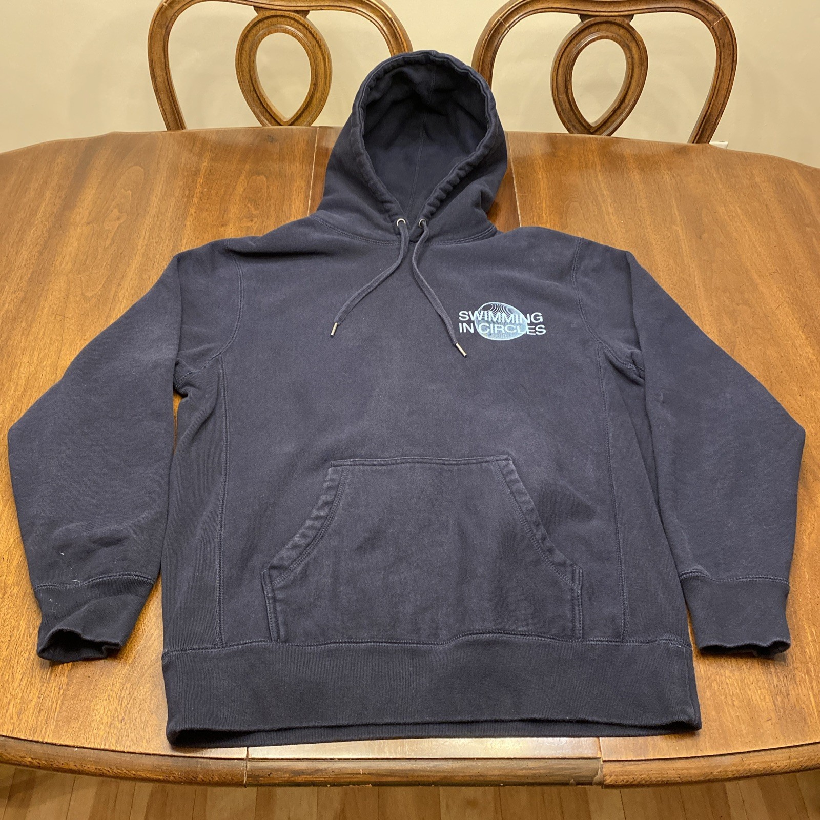 Mac Miller Swimming in Circles Tour Hoodie Reverse Weave Front Pocket 27.5×22.5”