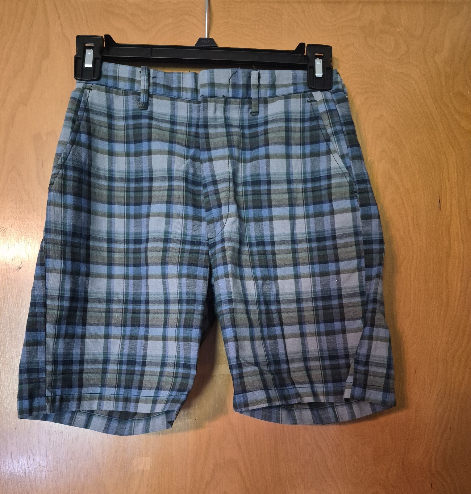 Boys Vintage Towncraft Penn-Prest Penneys Blue Plaid Shorts Size 12