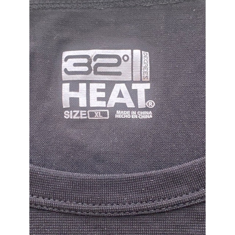 32 Degrees Heat Womens XL Black Thermal Base Layer Shirt Long Sleeve Stretch