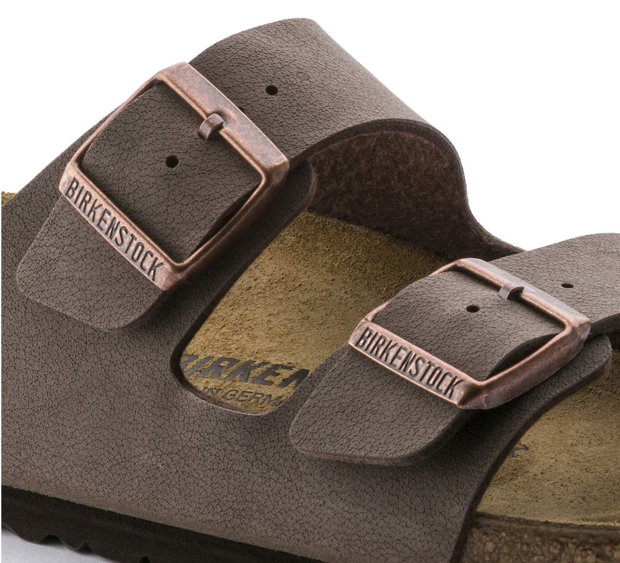 Birkenstock Arizona Birkibuc Two-Strap Mocha/Stone Unisex Sandals EU 37-45 NEW