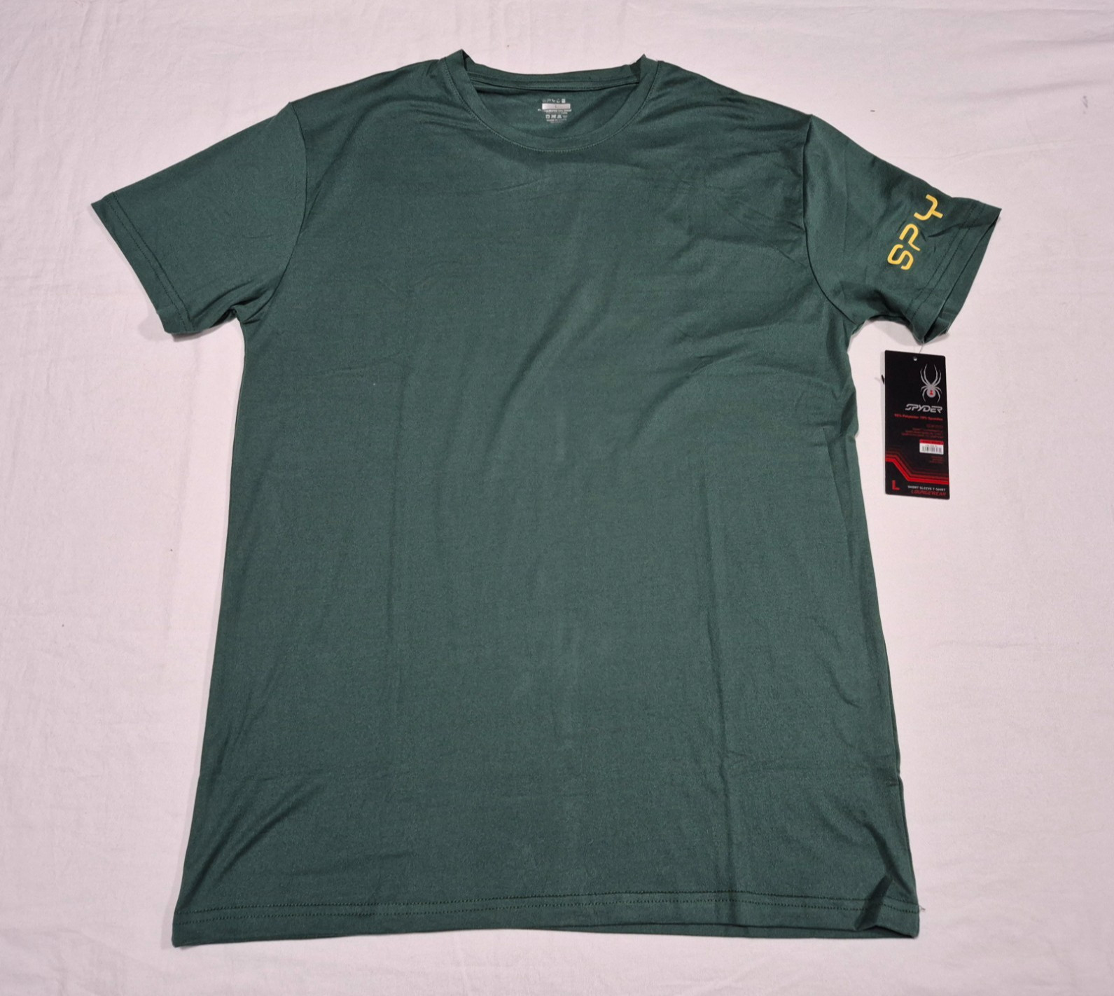 Spyder Mens Green Loungewear T-Shirt Activewear Moisture Wicking Top