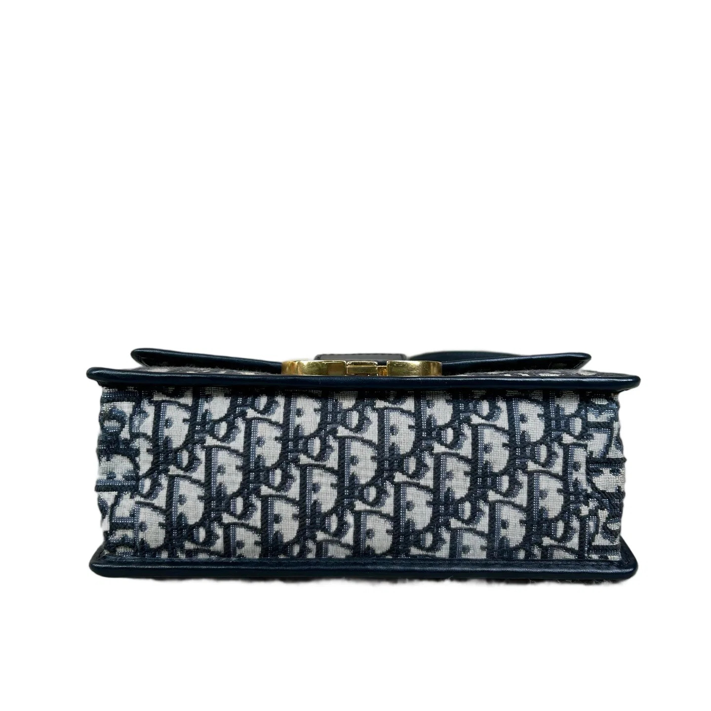 Dior 30 Montaigne Chain Flap Bag Beige Navy Black Oblique (dh072426e1r)