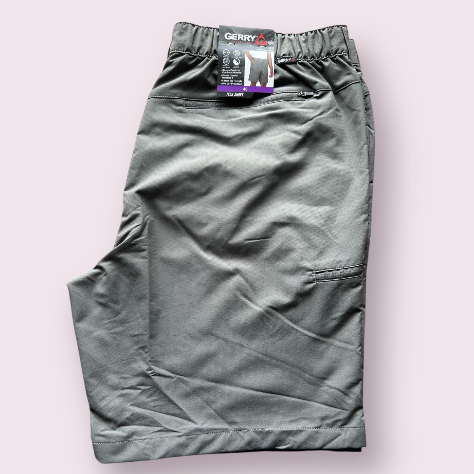 Gerry Men’s Tech Short UPF 30+ Gray size 40