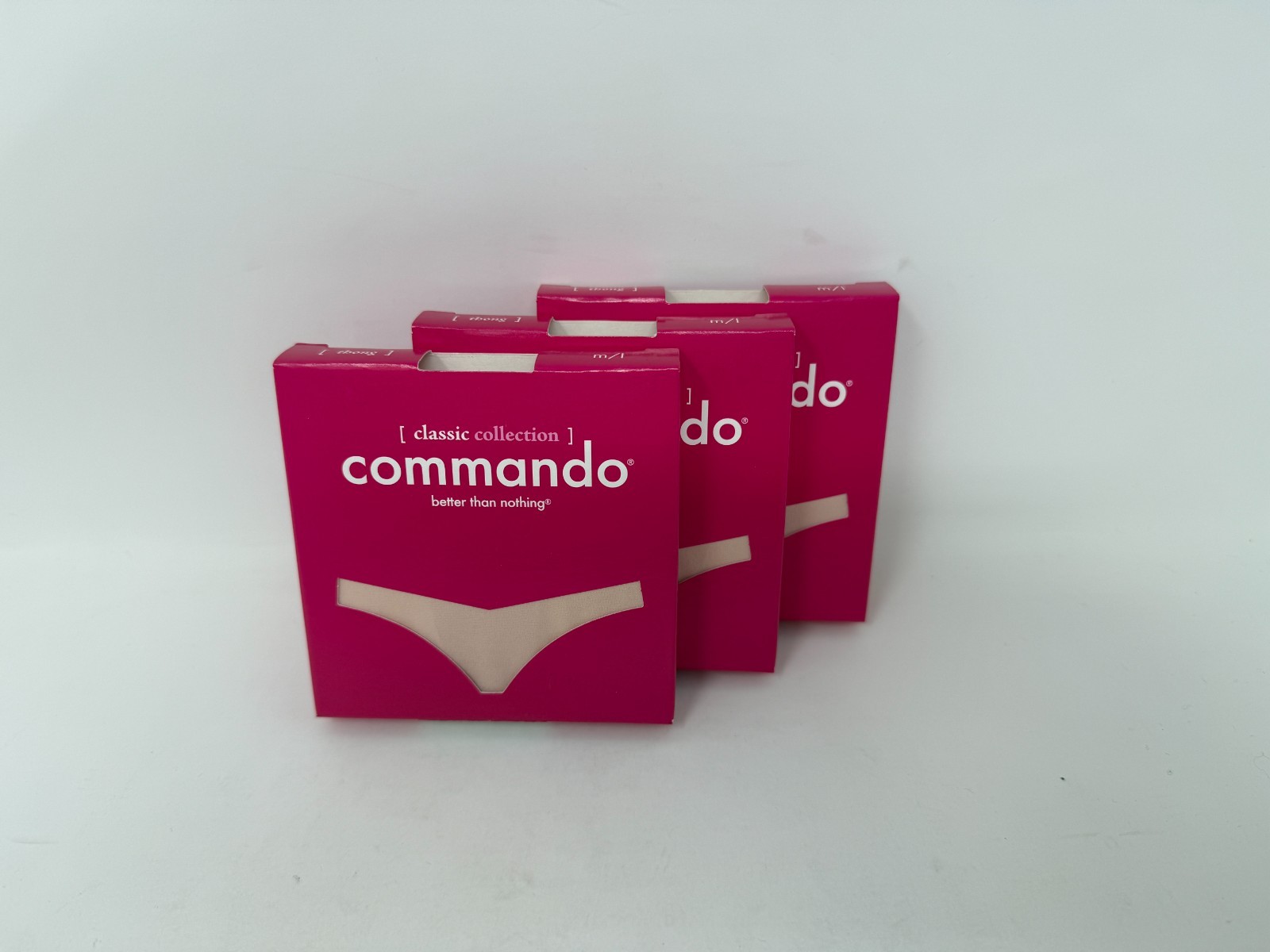 Commando Classic Solid Thong Pany 3-Pack Vary in Size and Color MSRP $70 New