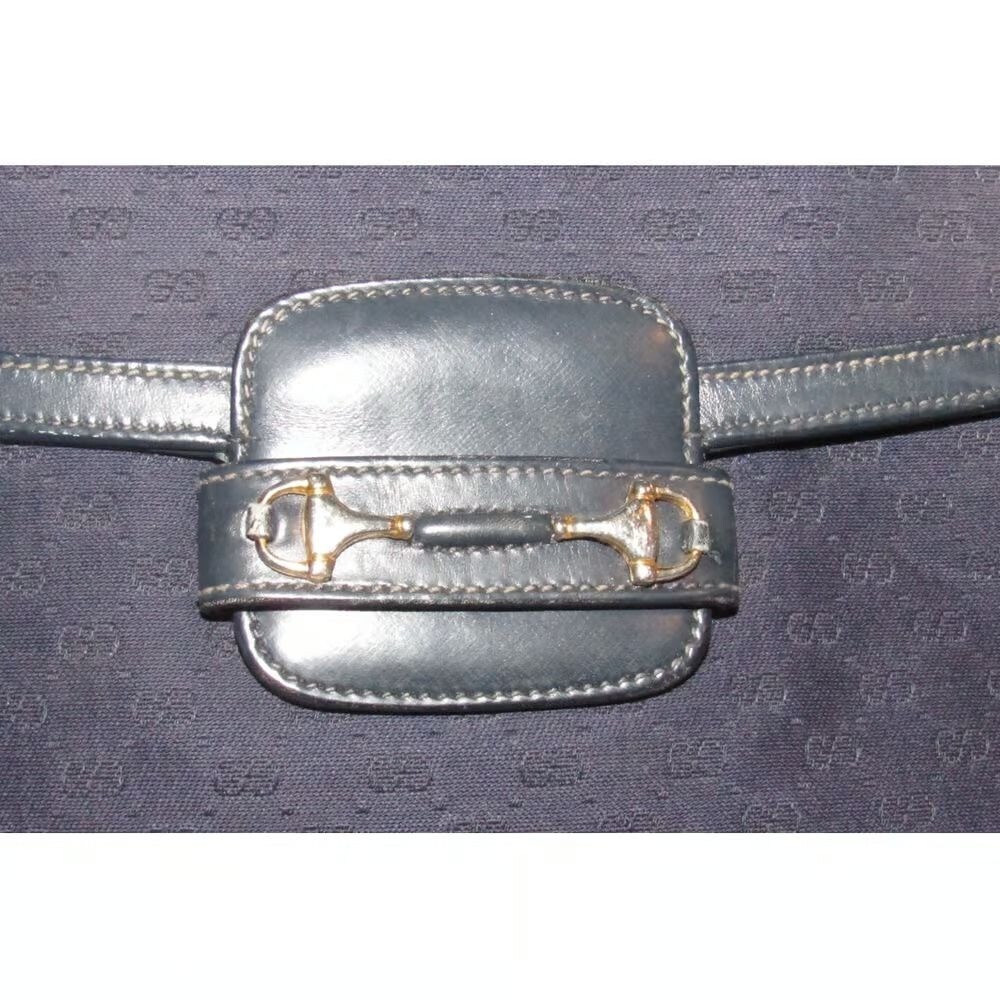 Gucci blue micro Guccissima 1955 horse-bit shoulder/crossbody