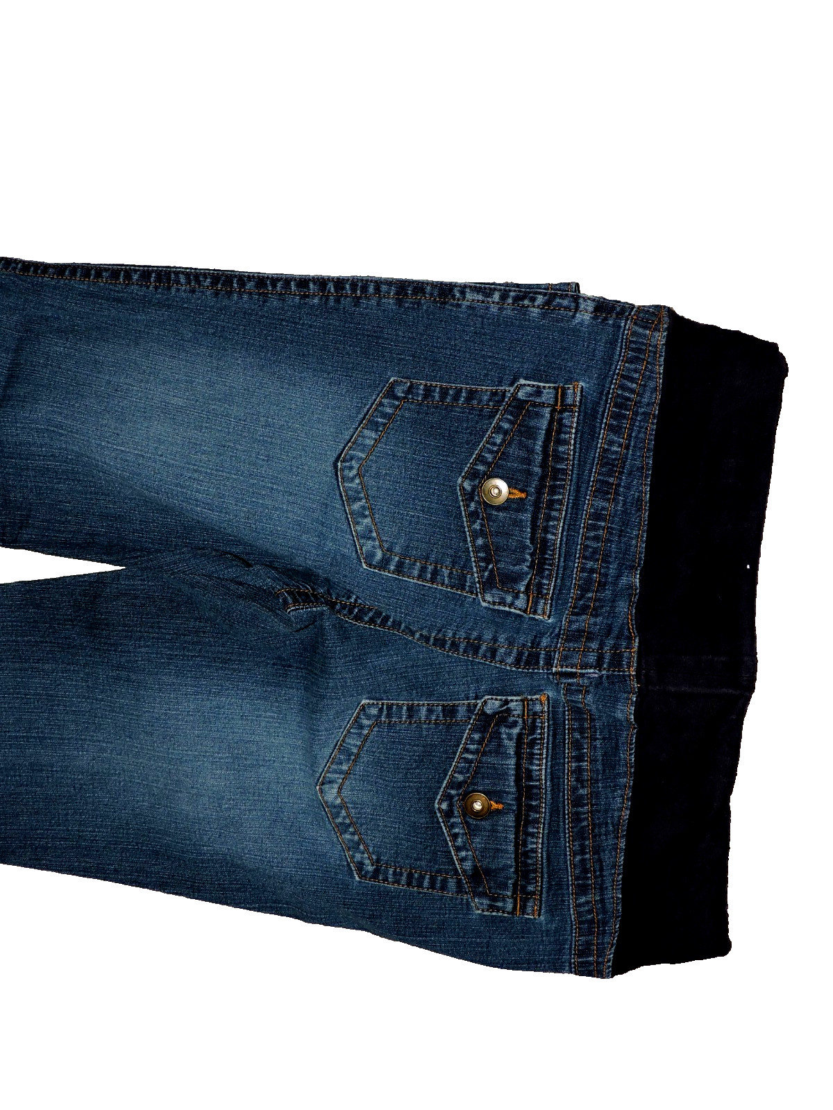 DUO MATERNITY Stretch Blue JEANS Stretch Band/elastic waist BOOTCUT SZ S W31/L28