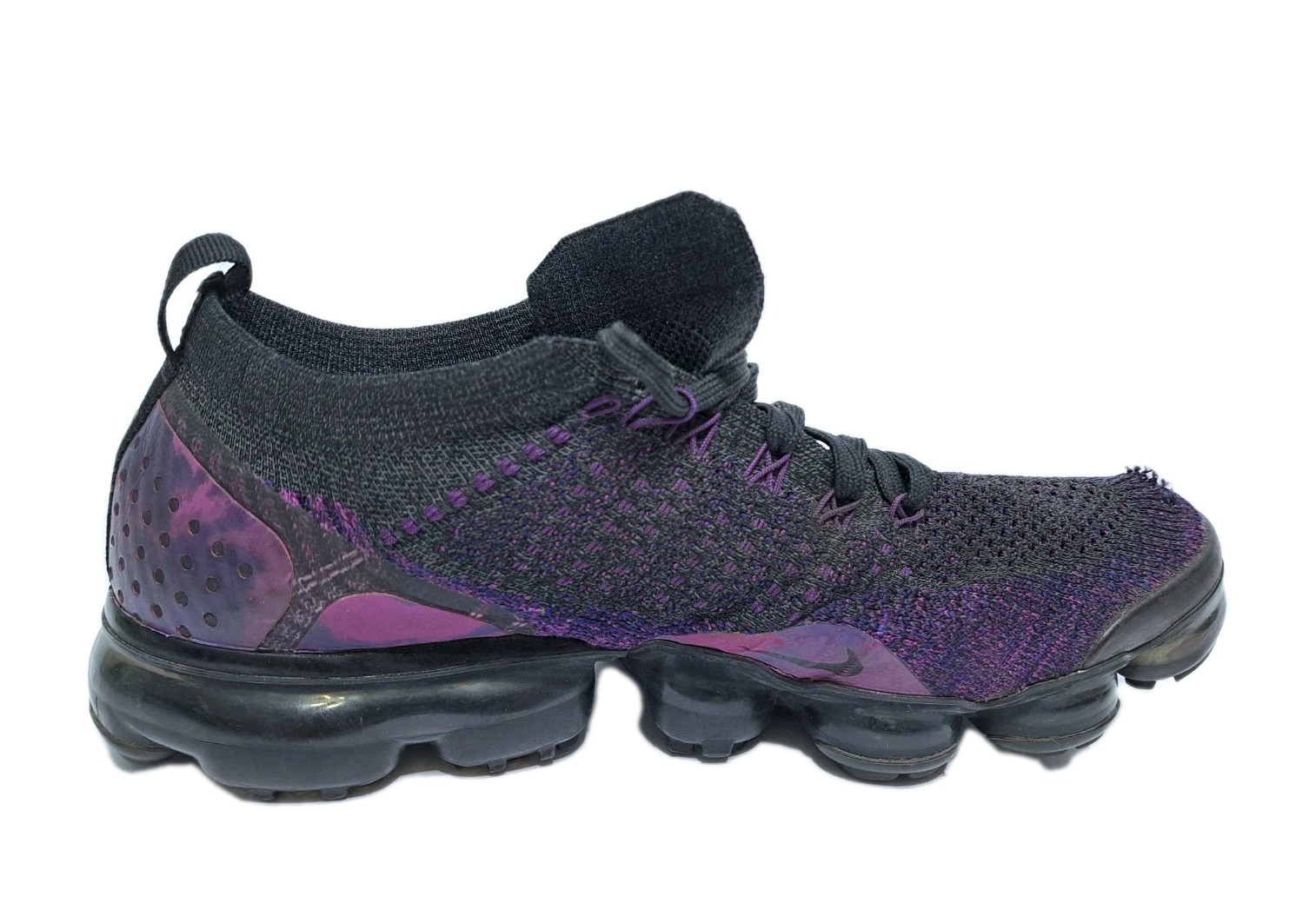 Nike Air VaporMax Mens 8.5 Flyknit 2 Night Purple Black 942842-013