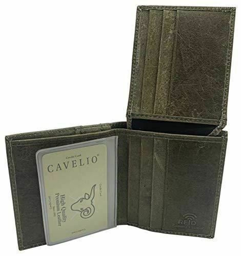 Men’s RFID Blocking Genuine Leather Unique L Shape Bifold Wallet USA Series Wall