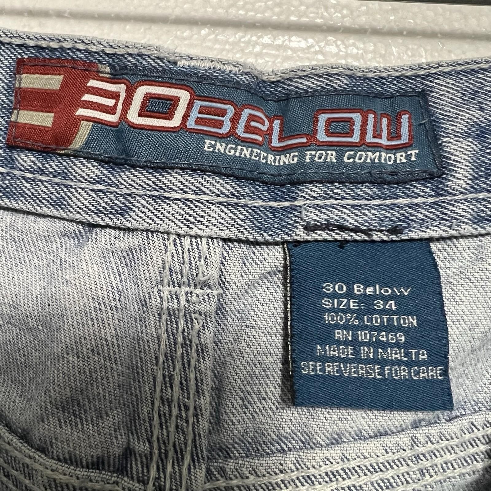30Below Denim Shorts Engineering Comfort Size 34 Cotton High Rise Casual Outdoor