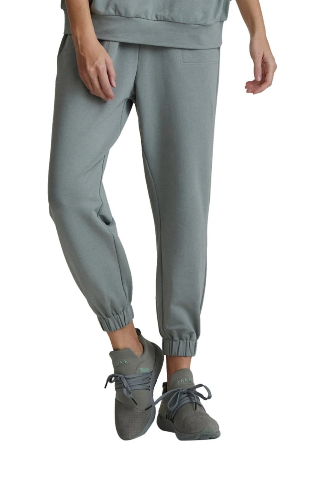 Varley Women’s M Nevada Sage Green Cotton Blend High Rise Sweatpant Joggers