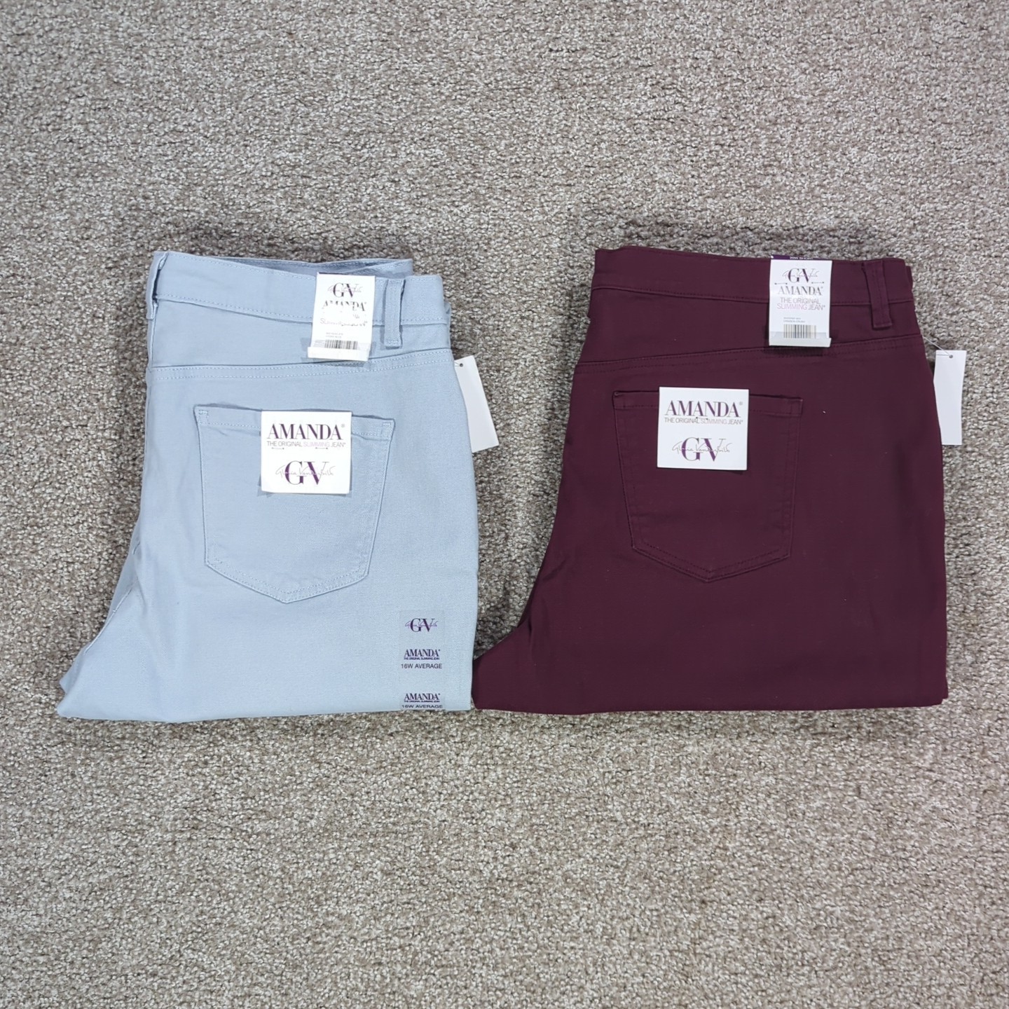 Women Plus Gloria Vanderbilt Amanda Classic Jeans Blue 16W 24WS Crimson 20WS 24W