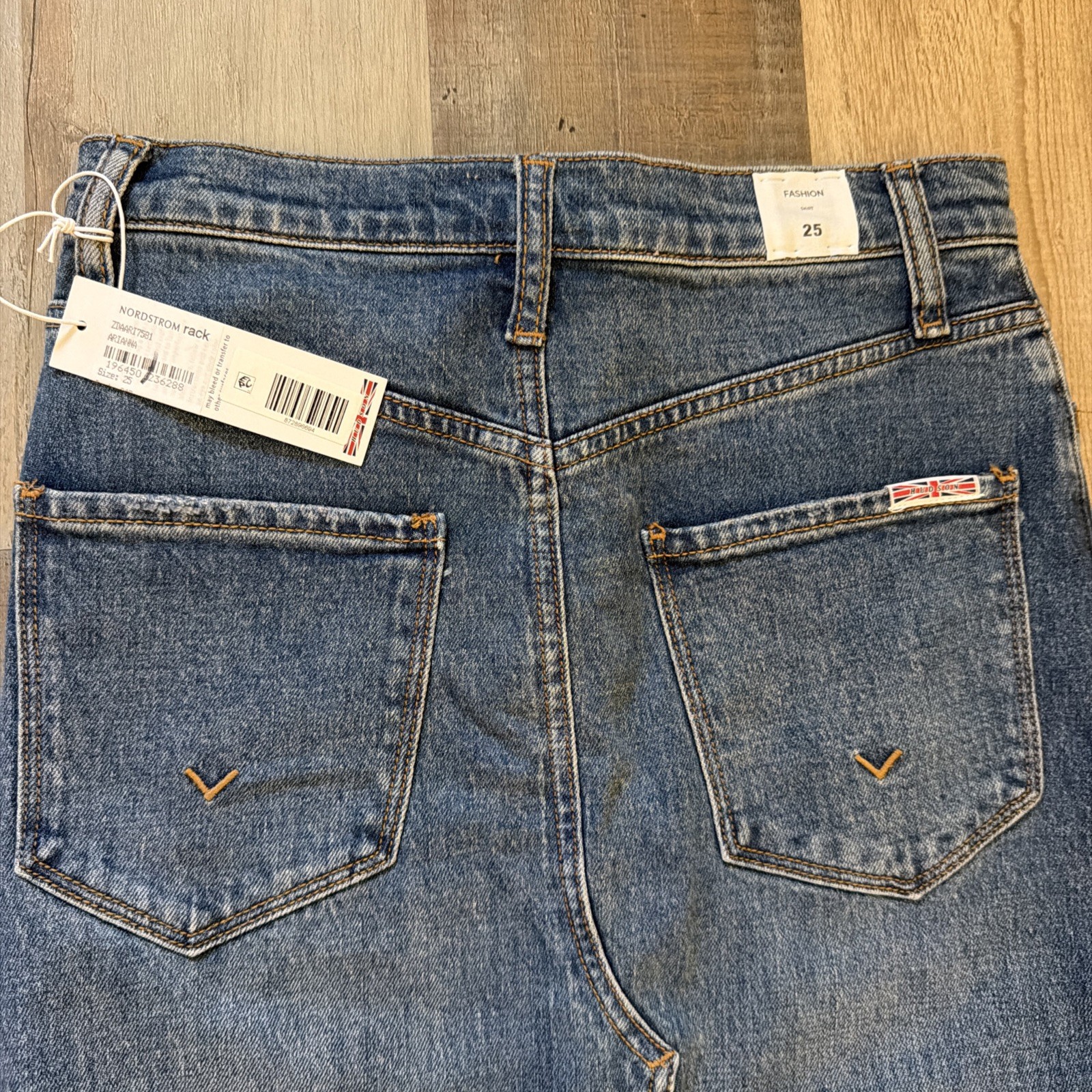 NWT Hudson Arianna Denim Slit Midi Blue Jean Skirt 25