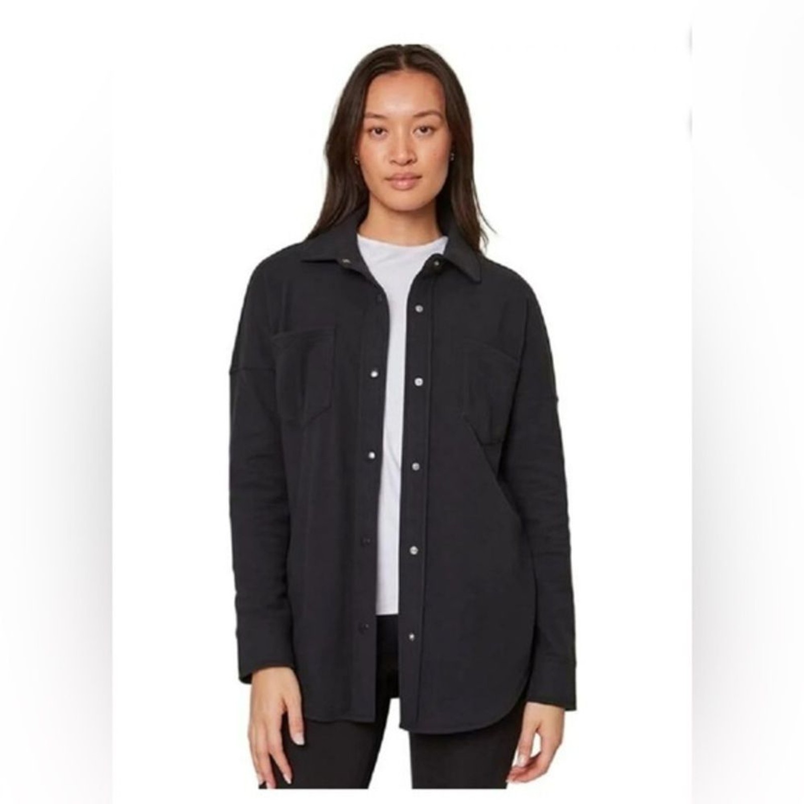 Mondetta Womens Cozy Warm Fleece Shirt Black XL